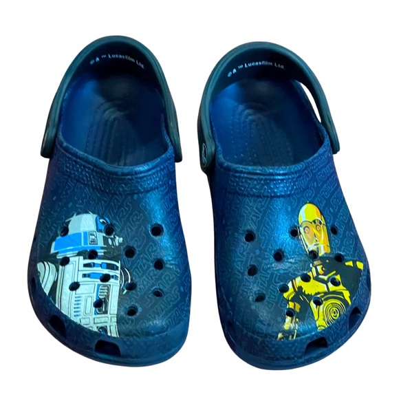 CROCS Other - Kids Crocs Star Wars R2D2 C3PO blue yellow white